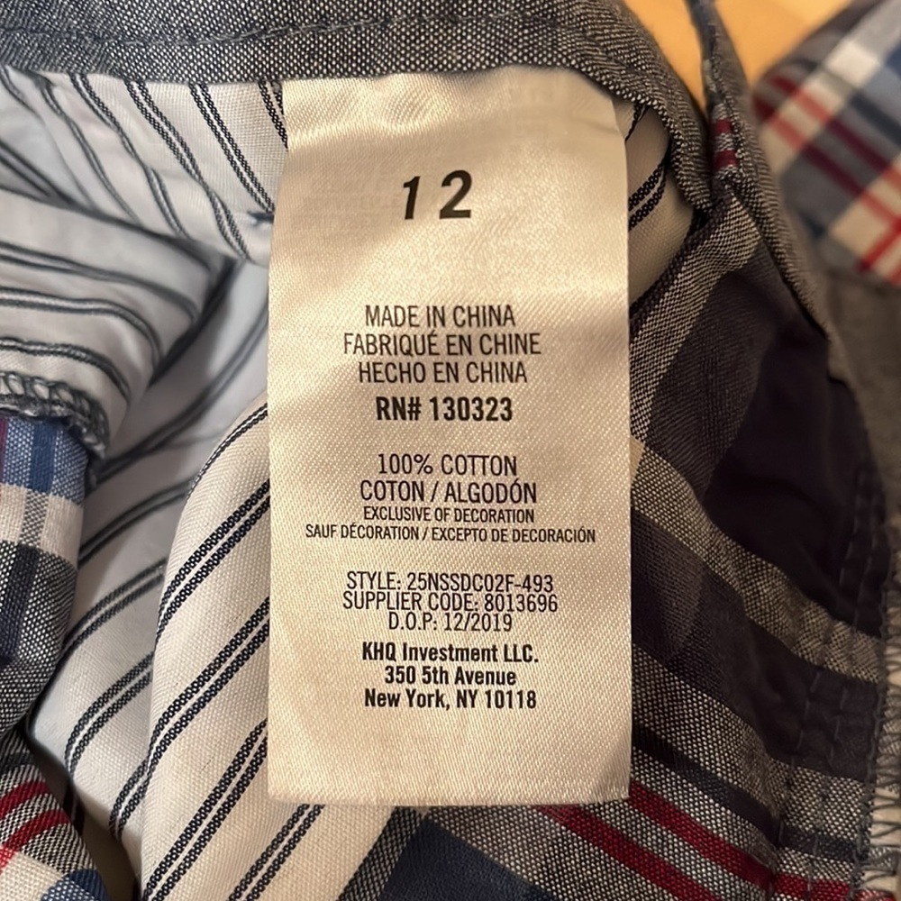 𝅺NAUTICA Blue Plaid Shorts Boy Size 12 - Picture 9 of 10
